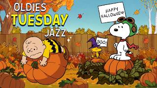 Tuesday Pumpkin Halloween with Snoopy 🎃🍂| Autumn Jazz Playlist for Study, Work & Productive October
