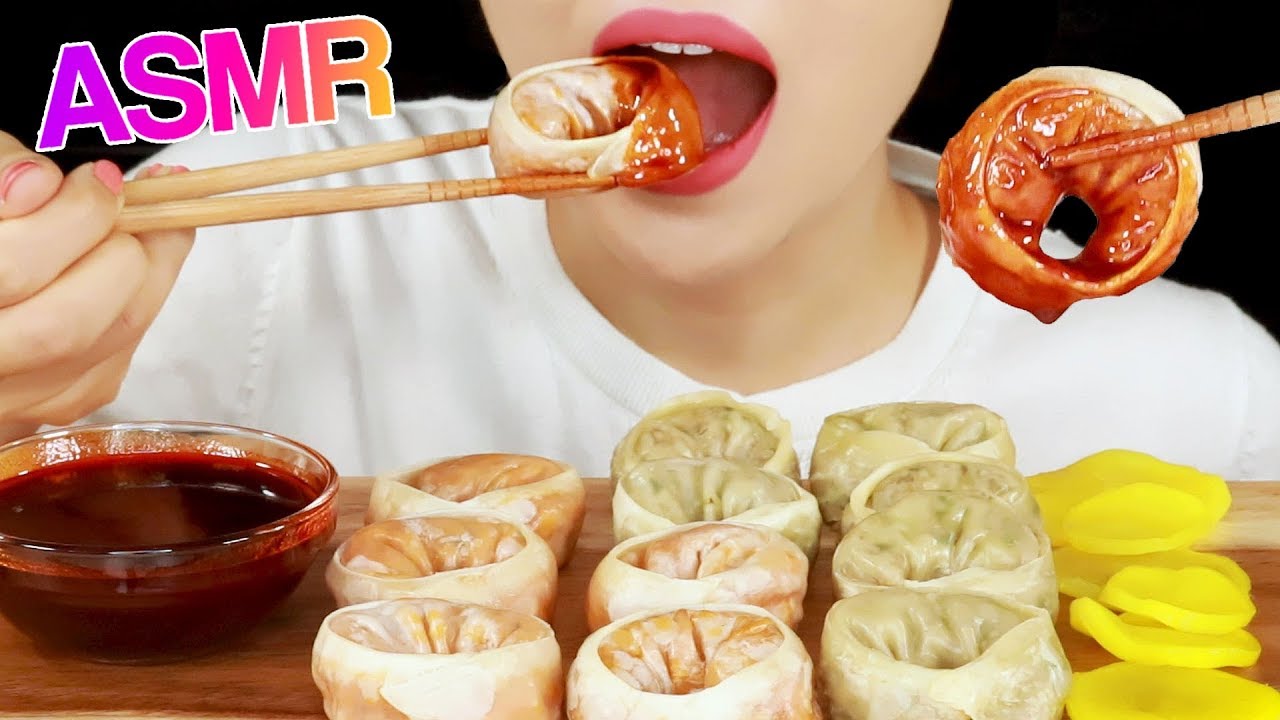 ASMR 🥟DUMPLINGS🥟 with Fire Sauce🔥 EATING SOUNDS NO TALKING MUKBANG