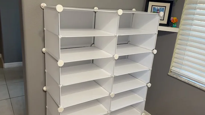 LANTEFUL Shoe Rack Organizer Shoe Storage Cabinet 8 Tiers 32 Pair Portable Shoe Storage Sturdy Plast