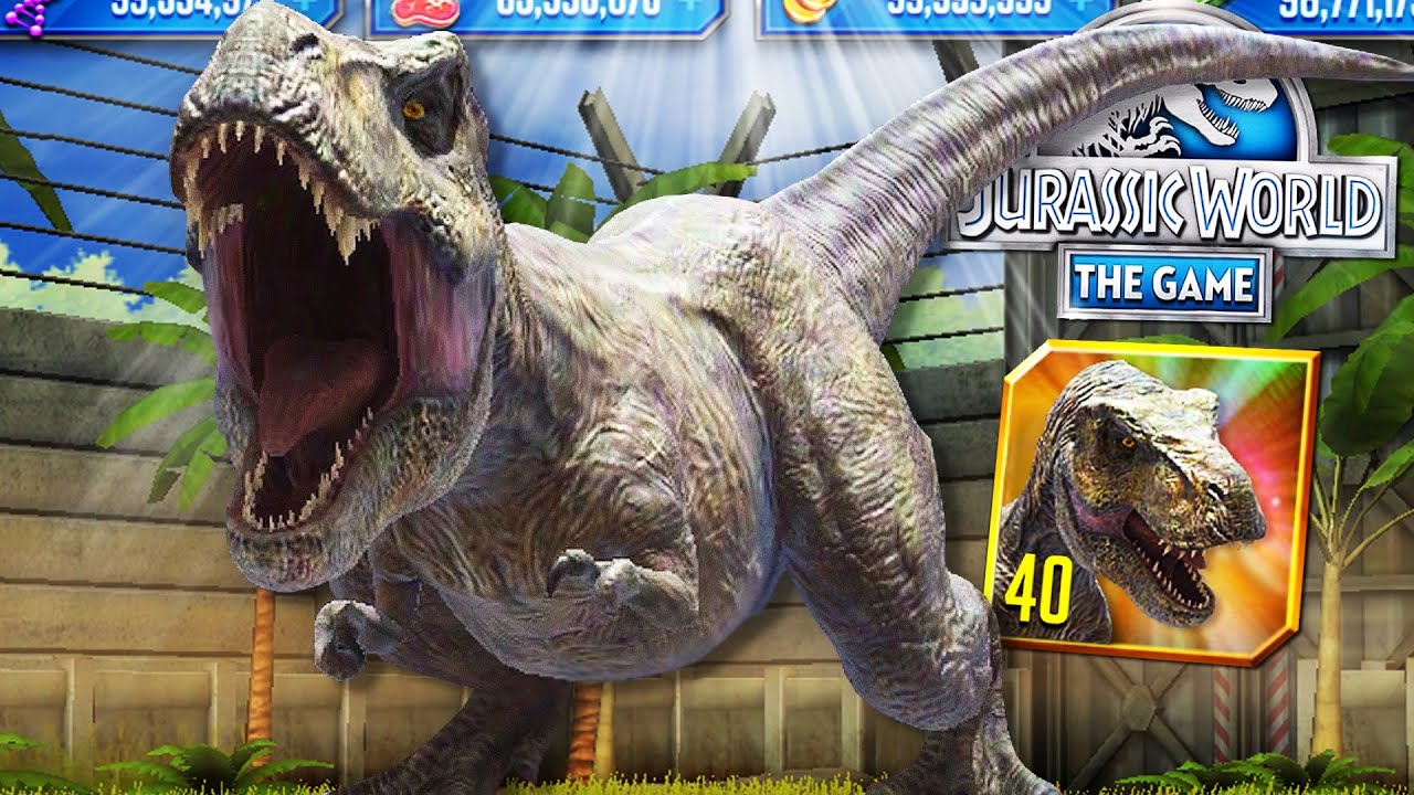 Fully evolved Tyrannosaurus rex from Jurassic World: the Game