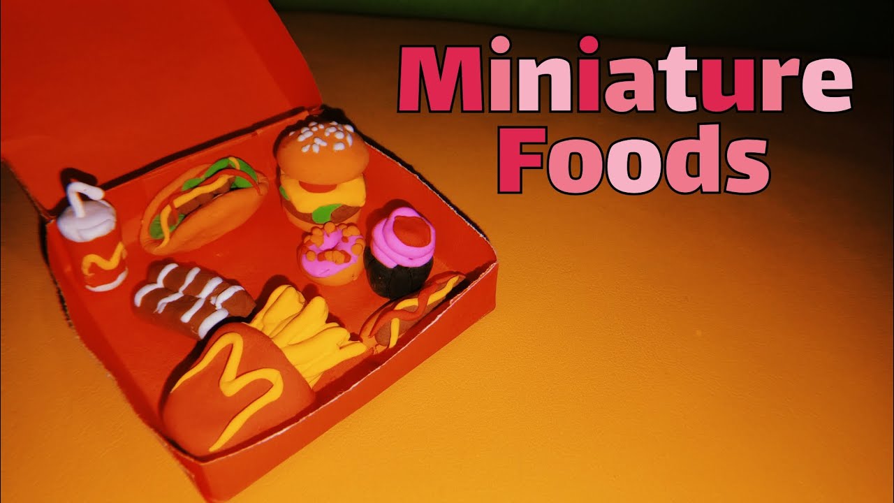Making Miniature McDonalds🍔 Fast 🍟Foods 🥖- Polymer Clay Foods (Art By ...