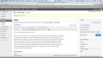 Wordpress 3.6.1 How to Edit a Page / How to Add Media