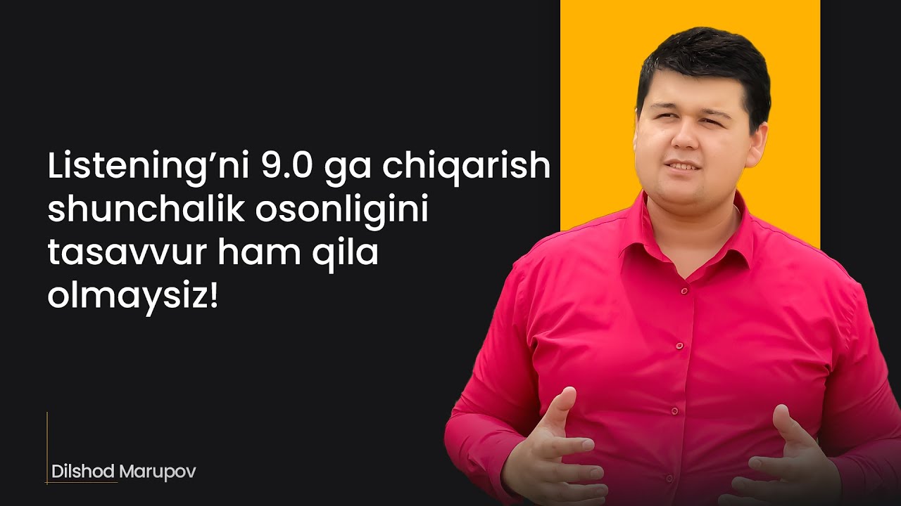 Webinar - Listening'ni 9.0 ga chiqarish shunchalik oson ekanligini tasavvur ham qila olmnaysiz