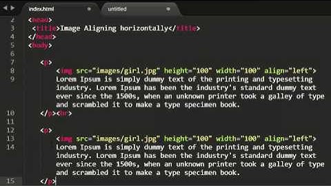 HTML Tutorials - 19 - Aligning images horizontally