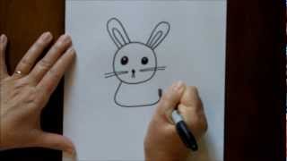 draw bunny rabbit cartoon step drawing beginners tutorial