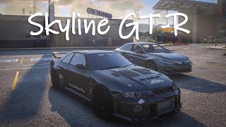 GTA V Nissan Skyline GT-R R33 V-Spec AUTO GARAGE TBK MidNight Racing [Add-On]   Real Engine Sound