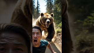 Agressive wild bear chasing me #bear Agressive wild bear chasing me #bear