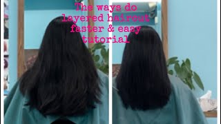 How do layered haircut very fast and easy April 27