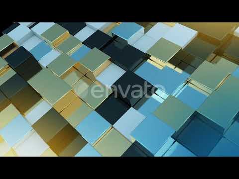 Abstract Geometric Cubes random waving motion Looping Background | Motion Graphics - Videohive