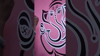 lord ganesh simple painting ❤️🖌️ #art #painting #foryou #ganesh #shorts #artist