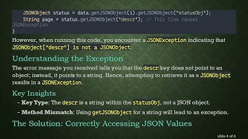 Solving JSONException When Accessing JSON Key Values in Java
