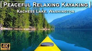 Peaceful Relaxing Kayaking  Kachess Lake, WA. Paddling, Birds, Wind, Rivers, Waterfalls, Mountains