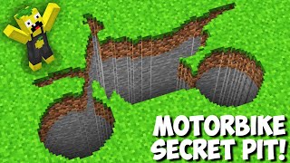 I found THE MOTORBIKE PIT in Minecraft ! NEW SECRET MOTORCYCLE PASSAGE ?
