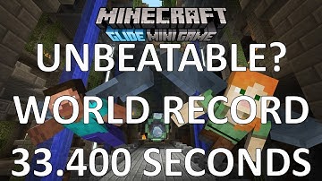 WORLD RECORD - 33.400 - Minecraft, Glide - Time attack (Cavern)