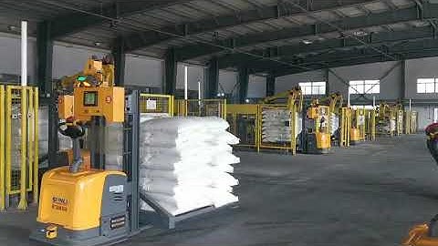 AGV robot to handle pallet