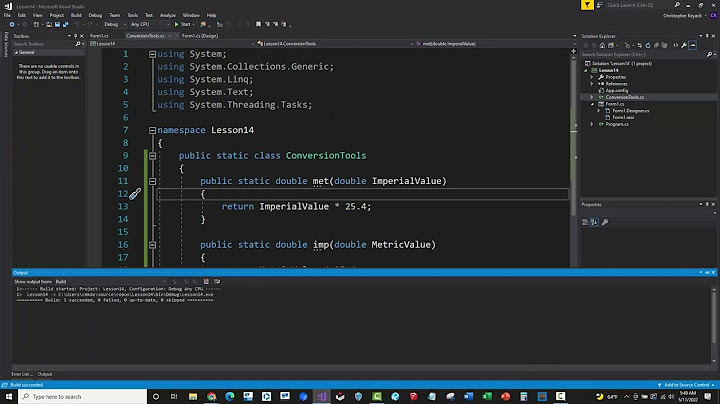 C# Training - 14 - Methods (functions that do work and return a value)