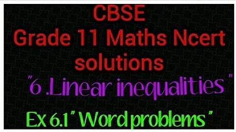 chapter 6 linear inequalities class 11 | exercise 6.1 | sums 21 to 26| chapter 6 ncert solutions |