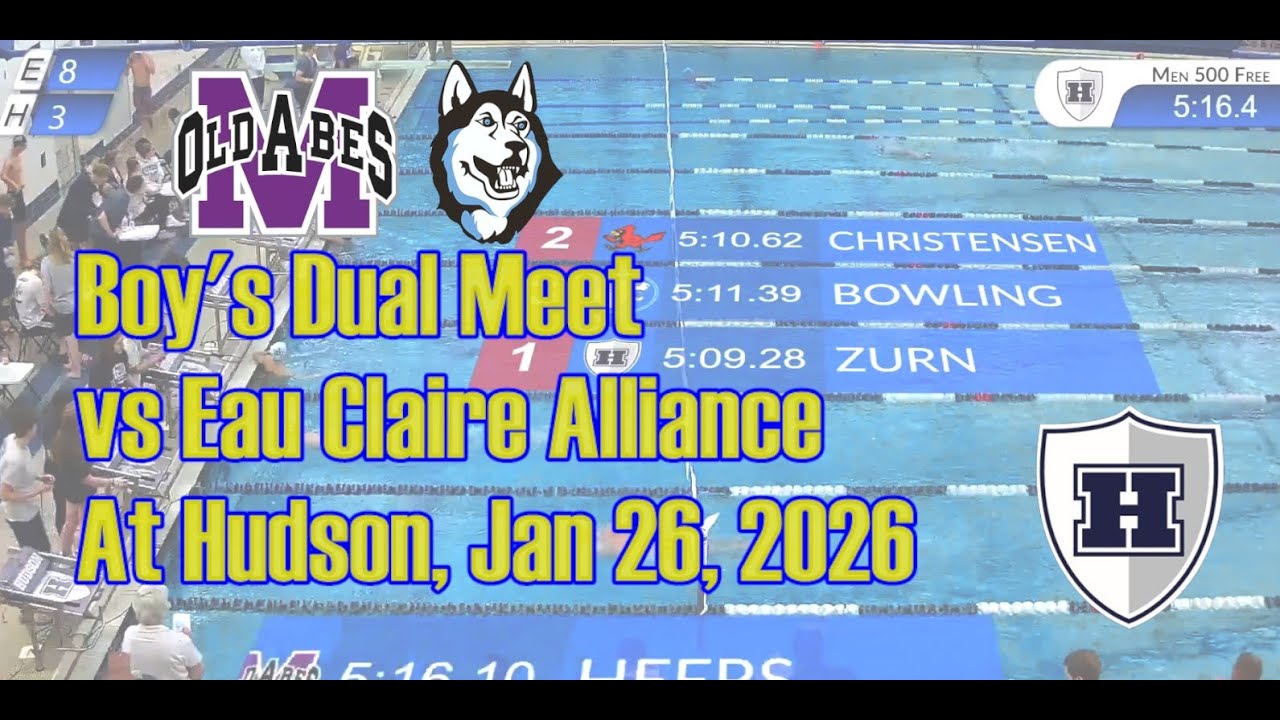 Boy's Dual Swim Meet vs EC Alliance, at Hudson, Jan 26, 2026