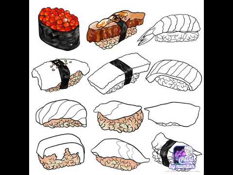 How to draw Sushi in 10minutes - YouTube