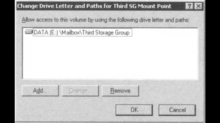 NTFS volume mount point