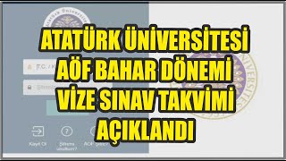 ATA AÖF BAHAR DÖNEMİ VİZE SINAV PROGRAMI AÇIKLANDI SORULAR DEĞİŞTİ BİLMENİZ GEREKENLER