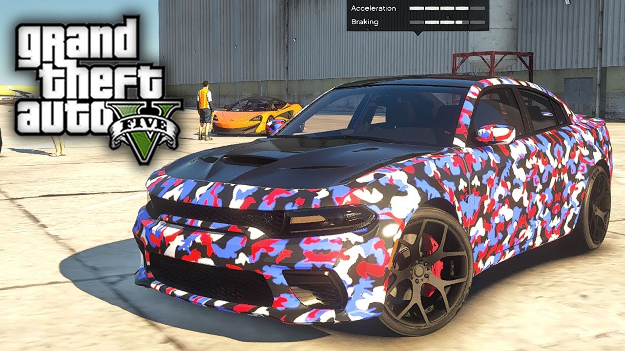GTA 5 Real Hood Life 68 900HP Camo Wrapped 2020 Widebody Charger