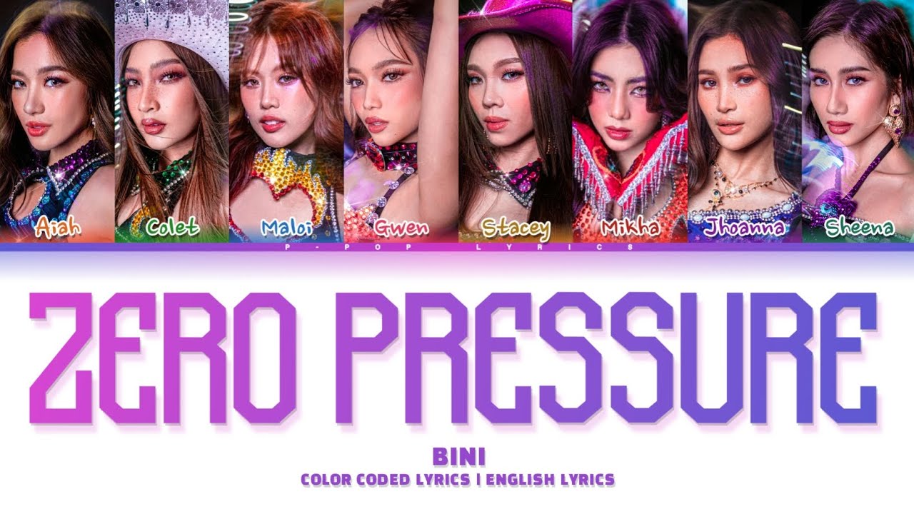 [UPDATED] BINI "ZERO PRESSURE" Color Coded Lyrics