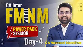 CA Inter Financial Management Exam Oriented - FM with NM - Day 4