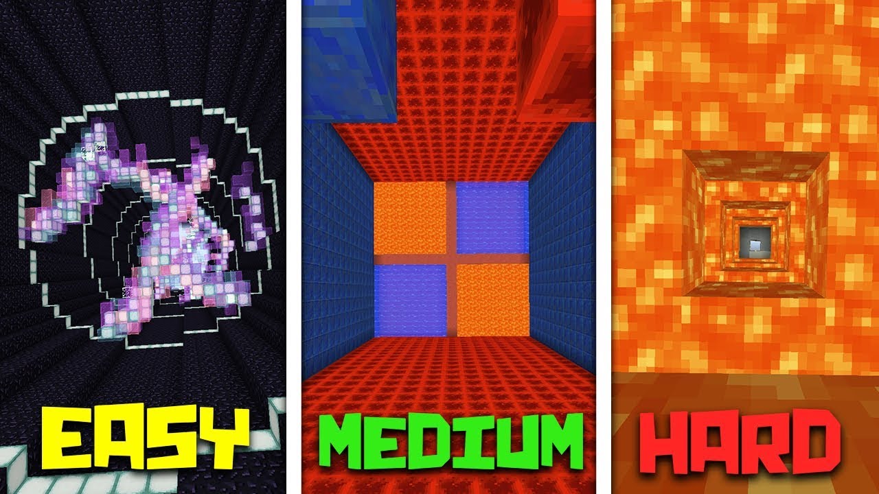 EASY, MEDIUM, HARD!! MINECRAFT DROPPER YouTube