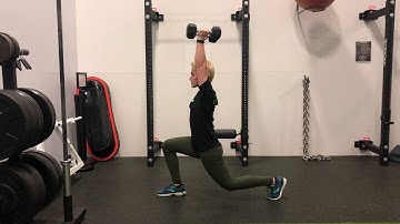 Reverse Lunge With Hammer Curl and Shoulder Press