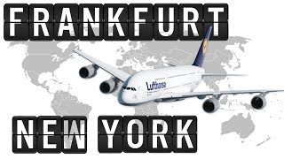 A380 Cockpit Flight Timelapse FRANKFURT [FRA] to NEW YORK [JFK] 6300km