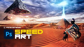 How the pyramids were built? | SPEED-ART (Photoshop) screenshot 4