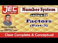 Number System (Lecture-30)  Factors Part-3