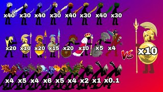 All Stick Figures Can Defeat The Legendary Golden Spearton? - Power Comparison in Stick War Legacy  screenshot 5