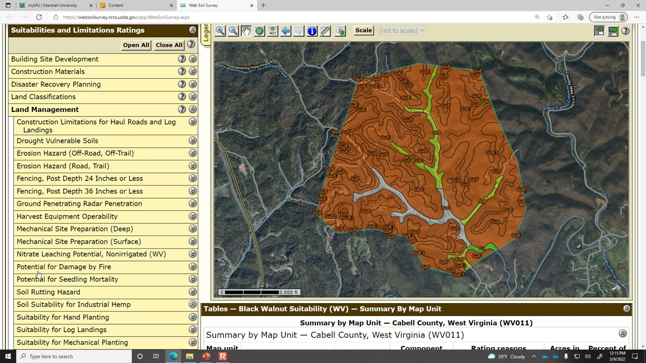 USDA Web Soil Survey; WMS for watershed modeling - CE 433, Class 24 (9