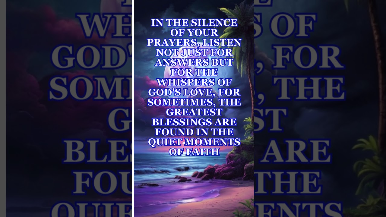 Embracing the Sacred Silence: Discovering God's Love in the Quiet Moments of Faith