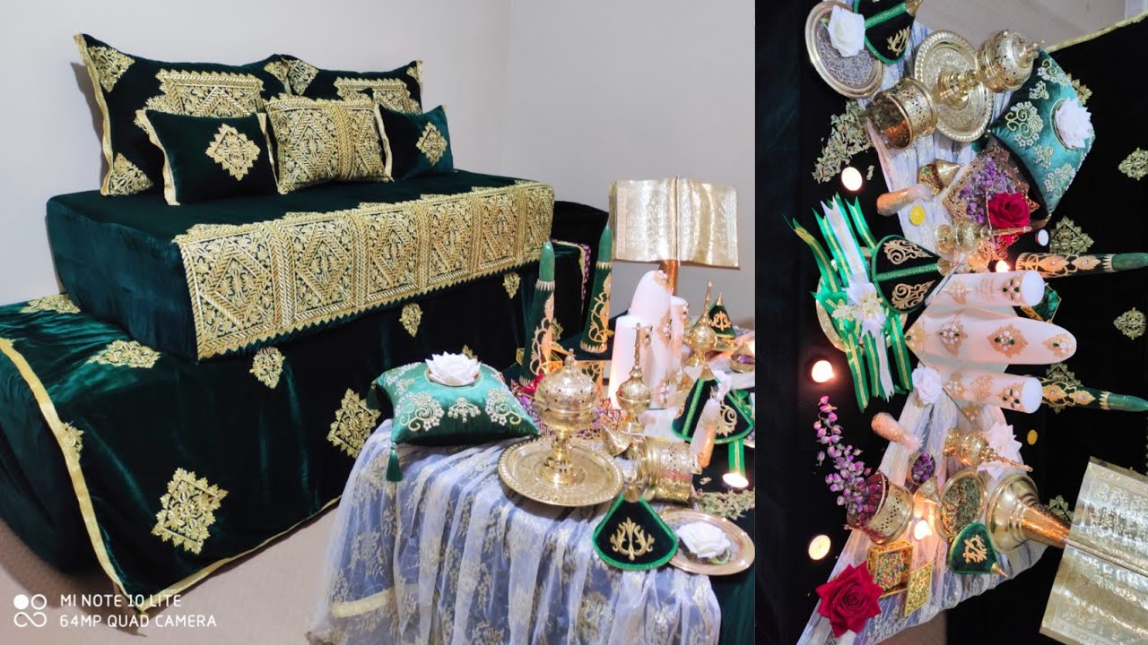 جلسة الحناء أخضر ملكي 💚 موديل جديد 2022👰🏼 راقية وفخمة مع طاولة الحناء للكراء مدينة وجدة مرحبا ❤️❤️🇲🇦