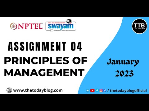 nptel principles of management assignment 4 answers 2023