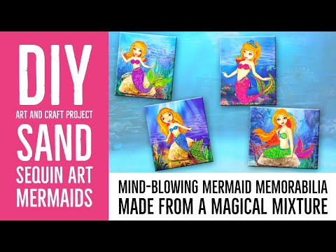ToyKraft: Sand & Sequin Picture- Mermaids, Sand Art and Craft Kit