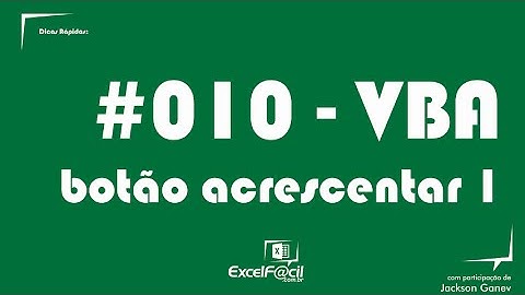 #010 - VBA - Numeração Automática