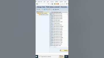 SAP field status variant#youtubeshorts #shorts #sapmm