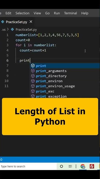 Get the length of a list in Python Part 14 | Python programming #python ...