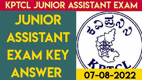kptcl junior assistant key answer | check junior assistant key answers2022|junior assistant #kptcl