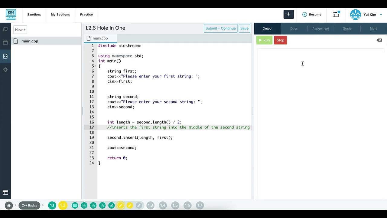 CodeHS - 1.2.6 Hole in One - YouTube