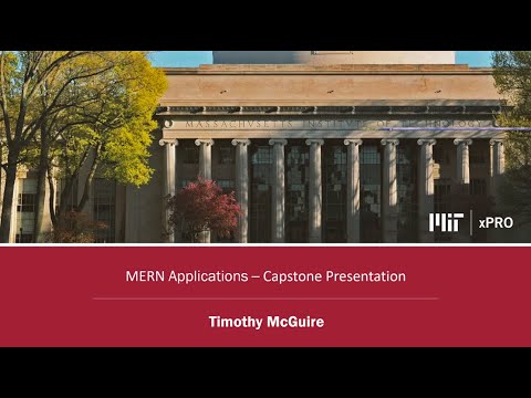 MITxPRO Full Stack MERN Capstone – INTRO