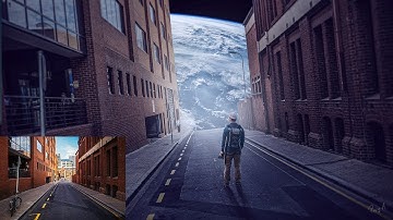 Gaze At The Earth Photo Manipulation Photoshop Tutorial