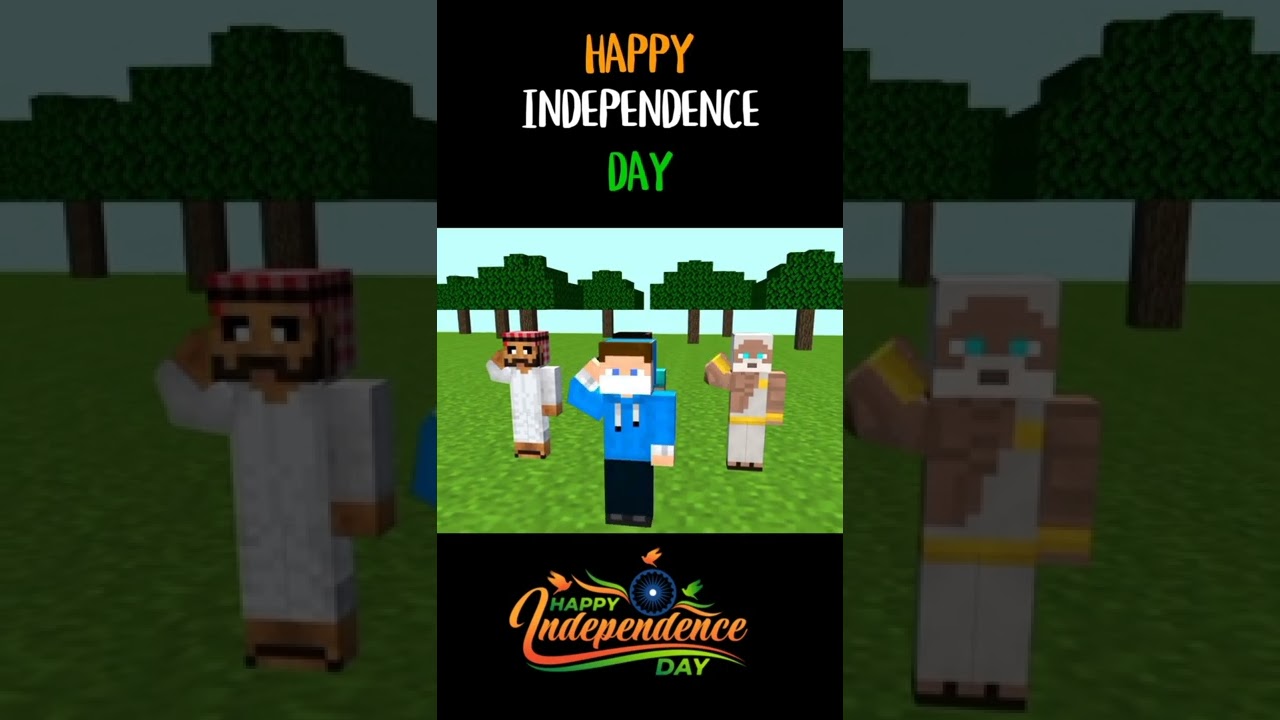 Independence Day Animation video | Minecraft Animation... 