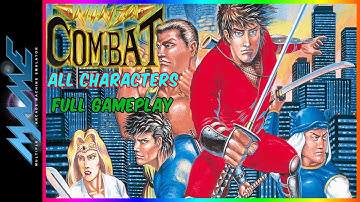 Ninja Combat: All Characters - Full Gameplay [MAME/ARCADE]