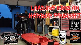 Loading Bike on Harbor Freight Motorcycle Lift