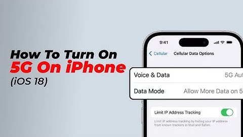 How To Turn On 5G On iPhone (iOS 18)